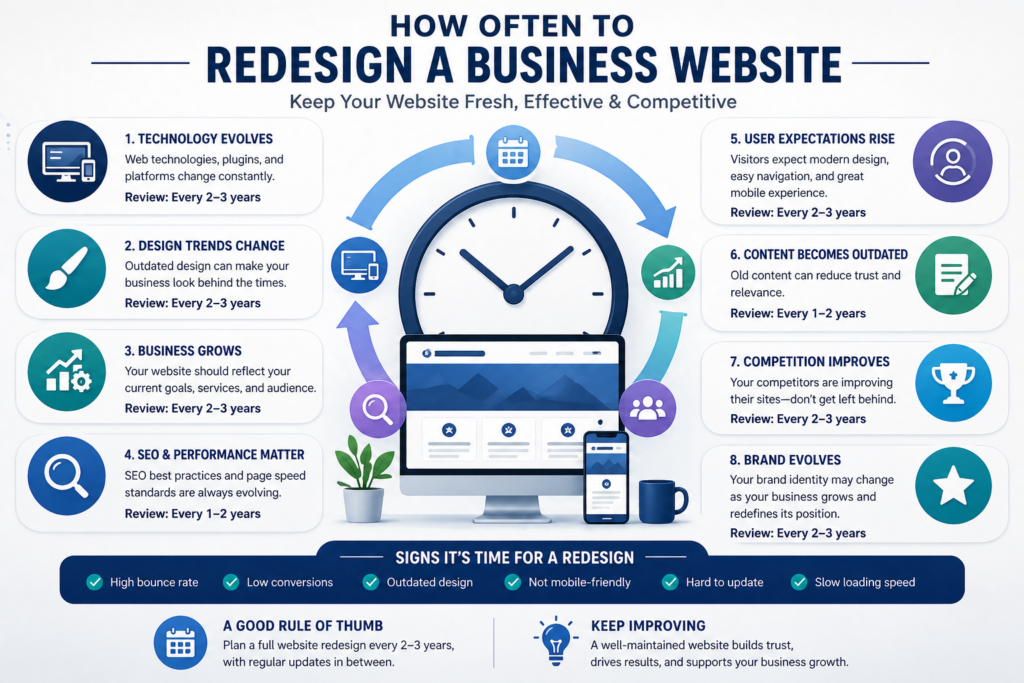 how often to redesign a business website