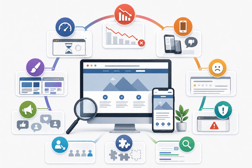 Website analysis and issue checklist