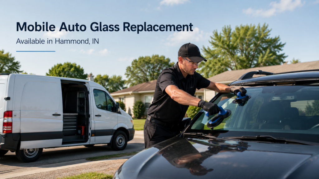 Mobile auto glass replacement service